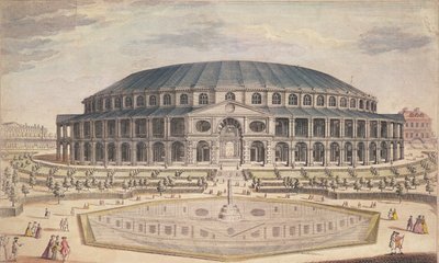 ロイヤルアルバートホールの景色（カラー彫刻） 作： English School English School