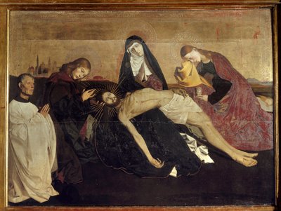 ヴィルヌーブ・レ・アヴィニョンのピエタ。エンゲラン・カルトン（1410-1462）の絵画 作： Enguerrand Quarton