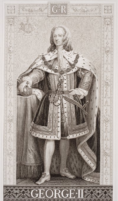 「英語とスコットランドの歴史のイラスト」第II巻のジョージII（1683-1760） 作： Enoch Seeman