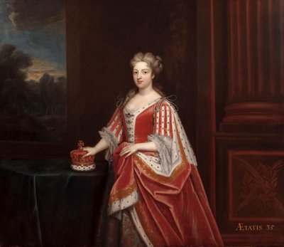 プリンセスオブウェールズ、1720年代のブランデンブルクアンスバッハのキャロラインウィルヘルミナ女王の肖像 作： Enoch Seeman
