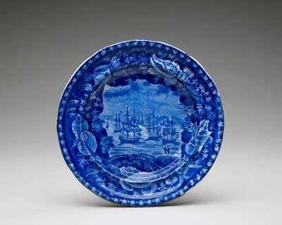 プレート、c。 1818-1846（転写印刷された鉛釉陶器） 作： Enoch Wood and Sons
