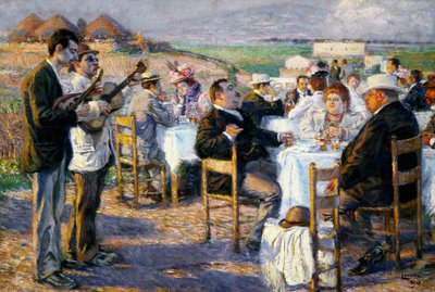 太っている人、痩せている人（1899年、油彩・キャンバス 作： Enrico della Lionne