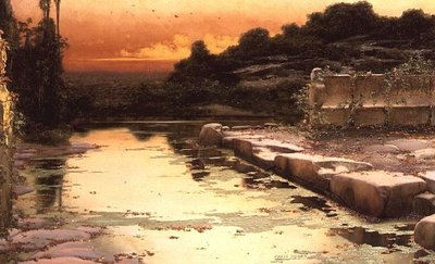 夕暮れ時の浸水した遺跡 作： Enrique Serra