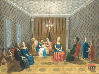 エジプトのシーンは、おそらくモーゼスとジッポラ、1856-80年。 作： Erastus Salisbury Field