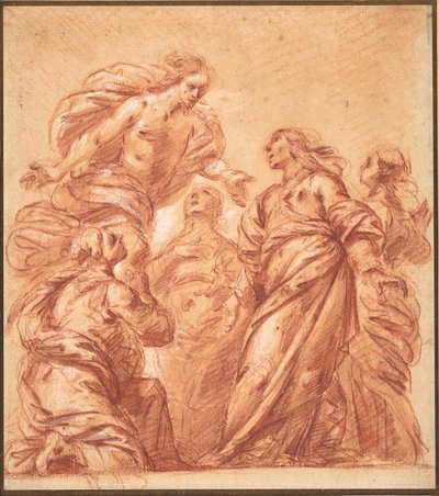 四マリアに現れるキリスト 作： Ercole Procaccini il Giovane
