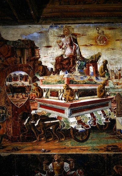 9月のマイアの戦車の詳細：月の部屋からのバルカンの勝利、1467〜70 作： Ercole de Roberti