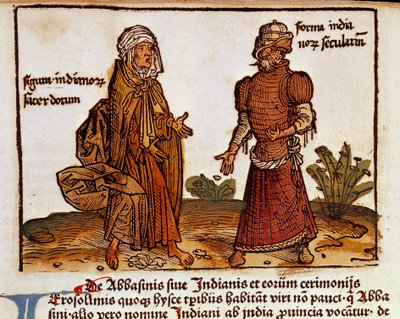 アルバニア人の衣装の説明：司祭と修道士 ブライデンバッハ（Breidenbach）のベルナール（1454-1497）の聖地巡礼後の旅行記「peregrinatio in terram sanctam」からの抜粋で、エルハルト・ロイウィッチの版画で描かれている。 作： Erhard Reuwich