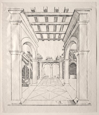 ポルティコで。 作： Erhard Schon