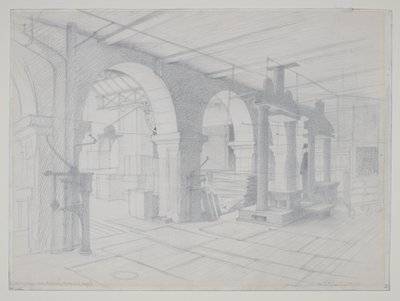 梱包店、ブラッドフォード 作： Eric Gill