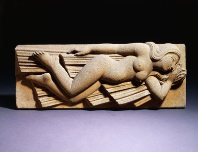 彫刻のモデル：南風 作： Eric Gill