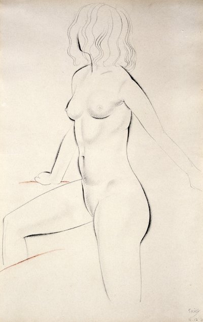 立っている女性のヌード 作： Eric Gill