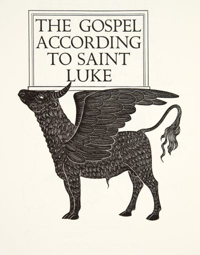 聖ルカの黒い子牛 作： Eric Gill