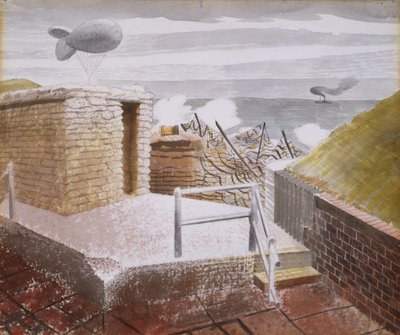 沿岸防衛、1941年10月 作： Eric Ravilious