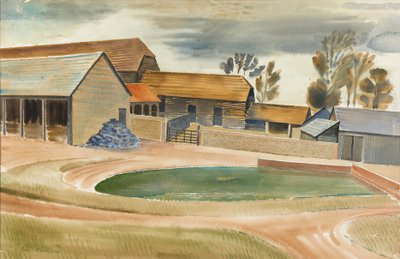 農場（紙にトイレ） 作： Eric Ravilious