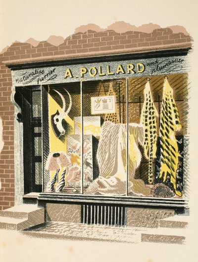 ファーリア、JMリチャーズによる「ハイストリート」のイラスト、Curwen Press、pubによって印刷されました。カントリーライフ、1938 作： Eric Ravilious