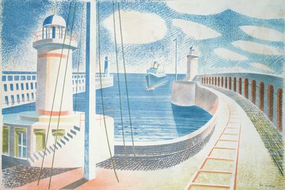 ニューヘブンハーバー 作： Eric Ravilious