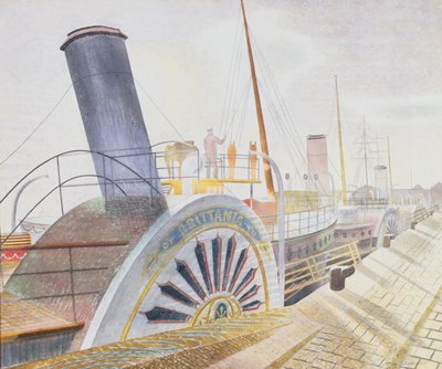 パドルスチーマー、ブリストルキー（WC） 作： Eric Ravilious