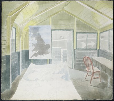 作戦室、1941-42年頃 作： Eric Ravilious