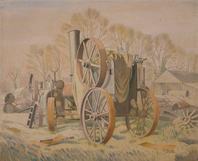トラクター、1933 作： Eric Ravilious