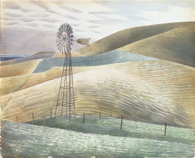 風車、1934 作： Eric Ravilious