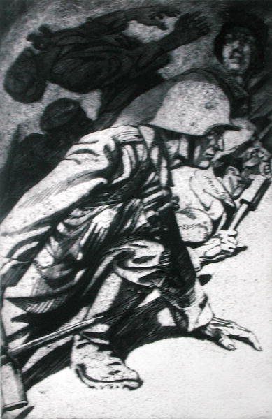 嵐、ライプツィヒで出版された版画のフォリオからのイラスト 作： Erich Erler