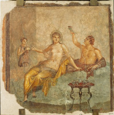 宴会シーン：若い男と花魁 作： Erich Lessing