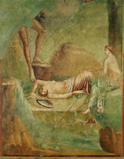 眠れるマエナド（フレスコ画） 作： エーリッヒ・レッシング