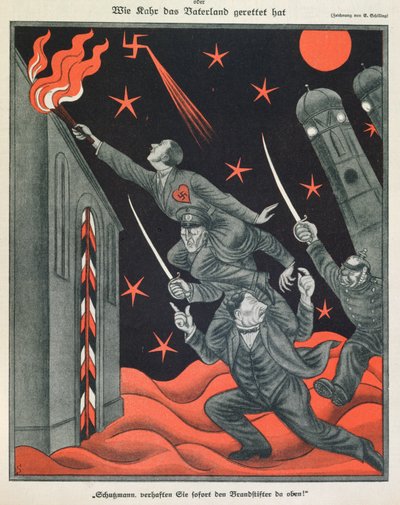「ヒトラーの進行」、シンプリシムスのイラスト 作： Erich Schilling
