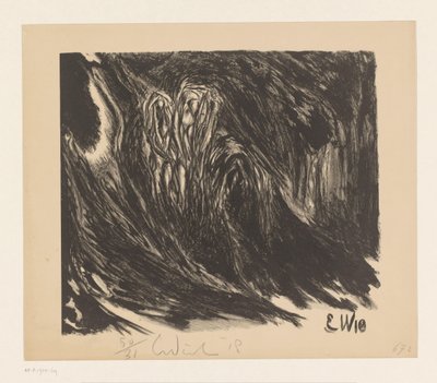 抽象的な構成 Das Trinklied vom Jammer der Erde (Li Tai Po) (原題) 作： Erich Wichmann (signed by artist)