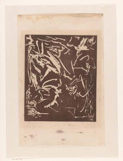 抽象的な構成 作： Erich Wichmann (signed by artist)