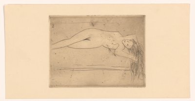 横たわる裸の女性 作： Erich Wichmann