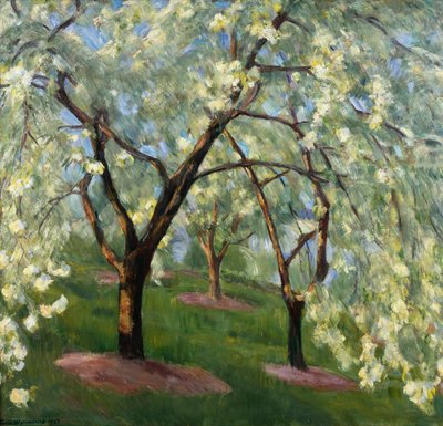 リザケルの庭に咲く桜（絵画） 作： Erik Theodor Werenskiold