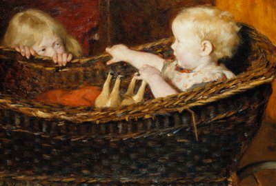 遊んでいる子供たち 作： Erik Theodor Werenskiold