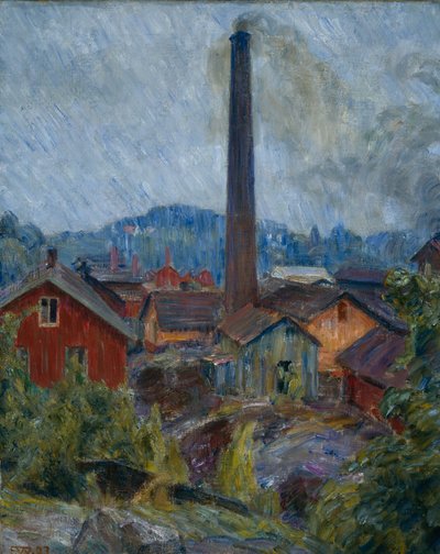 ライサカーの工場建物 作： Erik Theodor Werenskiold
