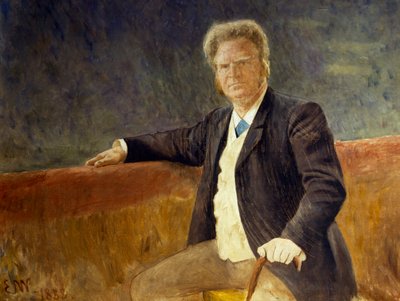 ビョルン ビョルンソン (1859-1942) の肖像画、俳優および演劇監督、エリック ウェレンスキオールド (1855-1938) による絵画 作： Erik Theodor Werenskiold