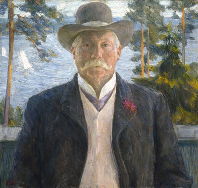 作曲家ソーヴァルド・ラマーズ1841-1922、1906の肖像。 作： Erik Theodor Werenskiold