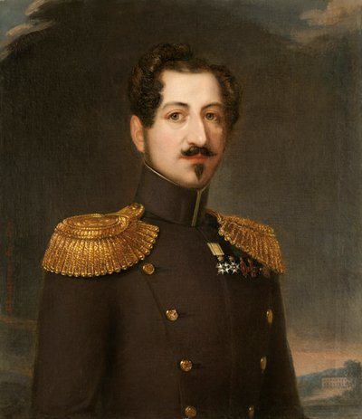 オスカー1世の肖像1799-1859、スウェーデン国王とノルウェー、1844年。 作： Erik Wahlbergson