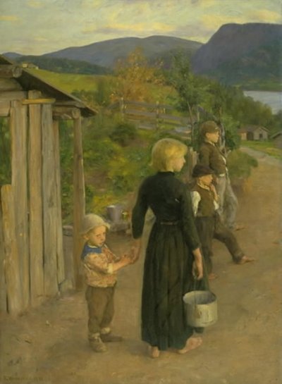 待っている子供たち 作： Erik Theodor Werenskiold