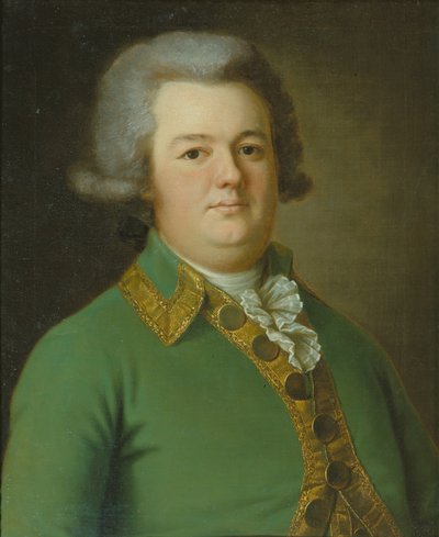 ヴァシリー・イワノビッチ・リハチョフの肖像、1791年 作： Ermolay Dementyevich Kamezhenkov