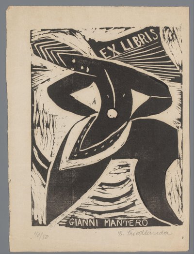 ジャンニ・マンテロの書誌 作： Erna Levy Friedländer (signed by artist)