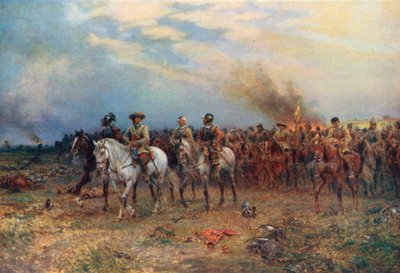 マーストン・ムーアのクロムウェル（カラーリトグラフ） 作： Ernest (after) Crofts