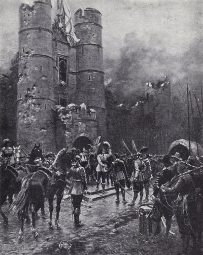 イギリス内戦中のバークシャー州ドニントン城の18ヶ月間の攻防戦 作： Ernest (after) Crofts