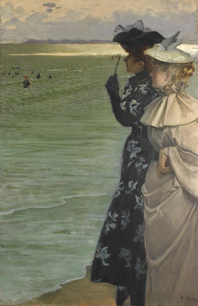 海辺での入浴時間 海辺での入浴時間、1896 年。 作： Ernest Ange Duez