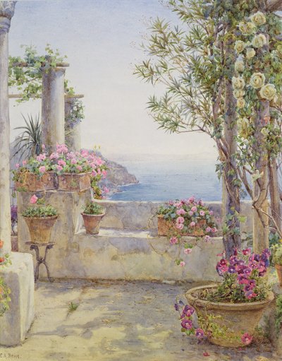 イタリアのバルコニー 作： Ernest Arthur Rowe