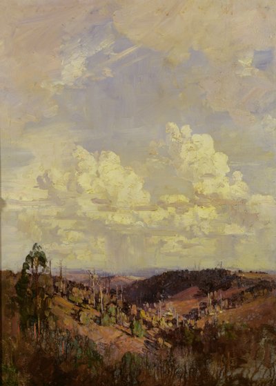 そして、偶数と朝の雲を聞かせてください（テニスン） 作： Arthur Streeton