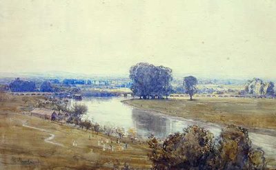 パノラマビュー（水彩・紙） 作： Arthur Streeton