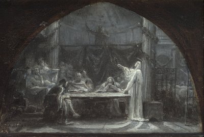 サン＝ジェルヴェ＝サン＝プロテ教会のためのスケッチ、1863年頃（油彩・カンヴァス） 作： Ernest Augustin Gendron