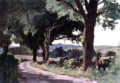 ウェストサセックス州パルバラ近くのシーン 作： Ernest Benger or Berenger