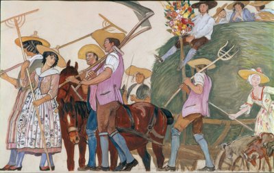 行列, 干し草の馬車 作： アーネスト・ビール