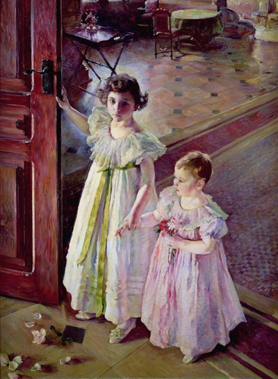 インテリアの小さな女の子 作： Ernest Bieler